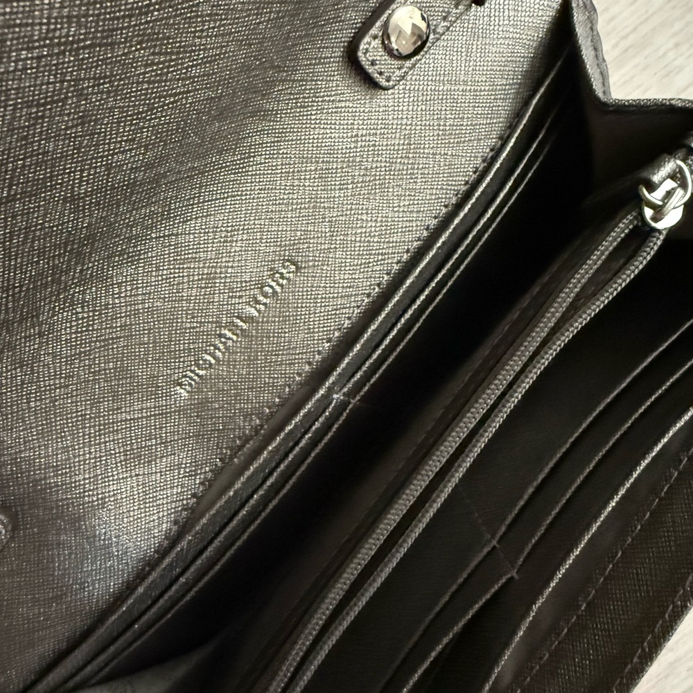 Michael Kors Metallic Gray Wristlet - Picture 2 of 6